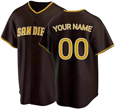 Обичен бејзбол дрес со вашето име и број персонализиран бејзбол кошула за мажи жени момче