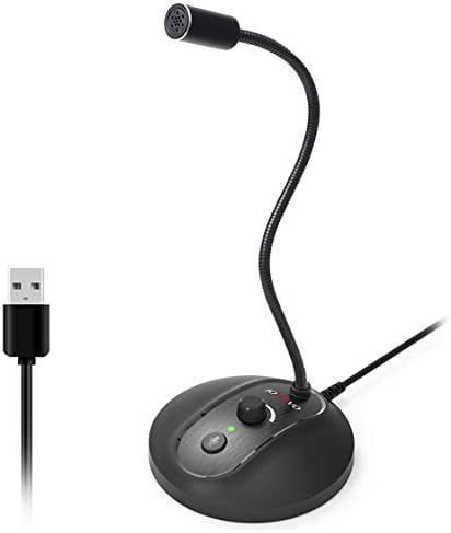USB Компјутер Микрофон СО Исклучување На Звукот Копче, приклучок&засилувач; Игра Кондензатор, Десктоп, КОМПЈУТЕР, Лаптоп, Mac, PS4 Mic -360 Gooseneck