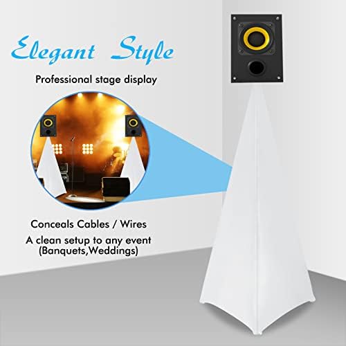 Wakult Sounder Stand Cover-DJ звучникот опфаќа компатибилен со повеќето прилагодливи штанд на звучникот на статив, држач за звучникот Скрип 360