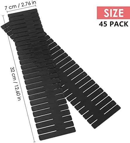 Птанок 45 Разделувачи На Фиоки За Пакувања, Организатор За Складирање На Пластични Прилагодливи Фиоки за Средување Неред Чорапи, Долна Облека,