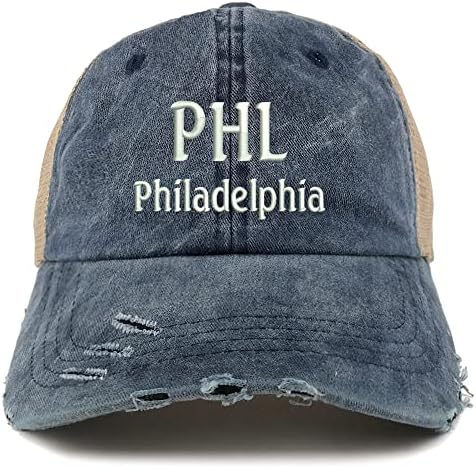 Трендовски продавница за облека Phl Philadelphia извезена исцрпена сметка за камиони за камиони назад