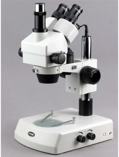 AmScope SM-2TZ-DK-M Дигитален Професионален Тринокуларен Микроскоп За Стерео Зумирање, Wh10x Окулари, 3,5 X-90X Зголемување, 0,7 X-4,5
