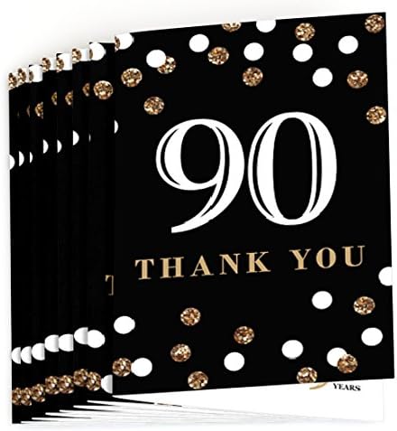 Голема Точка На Среќа Возрасни 90 - Ти Роденден-Злато-Роденден Забава Ви Благодариме Картички