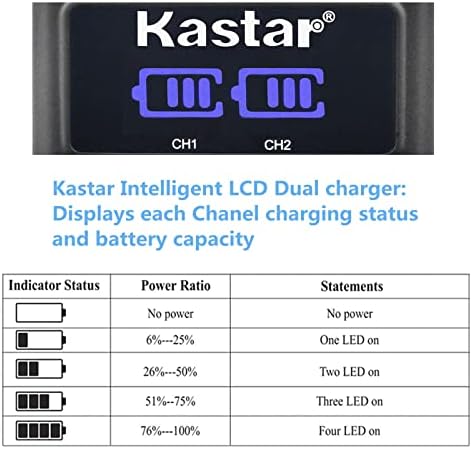 Kastar 4-Pack NP-F570 Battery and LED2 USB Charger Compatible with CCD-TR610 CCD-TR617 CCD-TR618 CCD-TR640 CCD-TR710 CCD-TR713