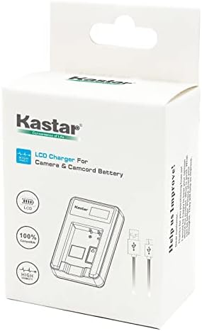 Kastar NP-FW50 LED2 USB полнач за батерии компатибилен со Sony NP-FW50, W Series Battery, Sony BC-VW1, BC-TRW полнач, VG-C1EM, VG-C2EM