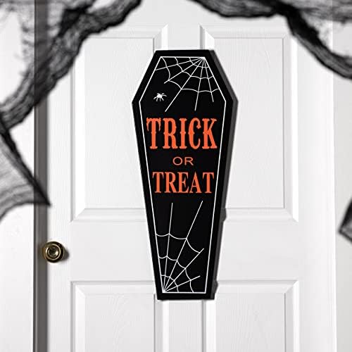 Wallид или врата што висат сјај во знакот на надгробната плоча на мракот на Ноќта на вештерките - трик или лекување