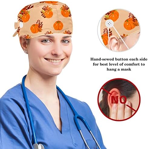 Медицински капачиња прилагодливо работно капаче со копчиња и лак за коса од тиква од тиква од тиква