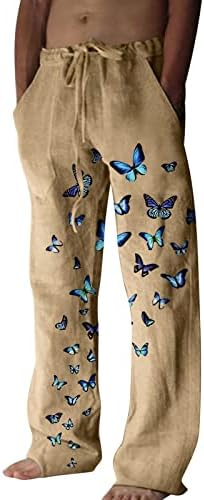 Момче миашуи 10 машка мода лежерна печатена џеб -чипка панталони со големи димензии панталони обука мажи