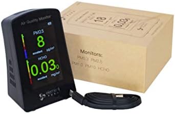 Монитор за квалитет на воздухот ElementPura AQM2.0: Монитор за квалитет на воздухот во реално време на штетни загадувачи PM2.5, формалдехид