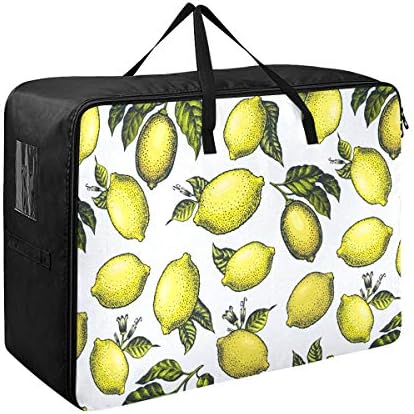 Н/ А Торба За Складирање Со Голем Капацитет-Летна Овошна Лимонска Јорган Облека Организатор Декорација Перница Патент Подвижна Торба