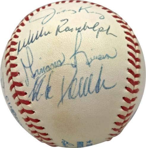 Екипата на Јанкис во 1995 година потпиша автограмиран бејзбол ол etетер Ривера Матили ПСА/ДНК - Автограмски бејзбол