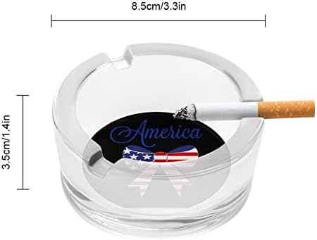 Анерично знаме Боункот стакло од пепел од цигари за цигари на држач за подлога за внатрешна канцеларија за внатрешна декорација на затворен