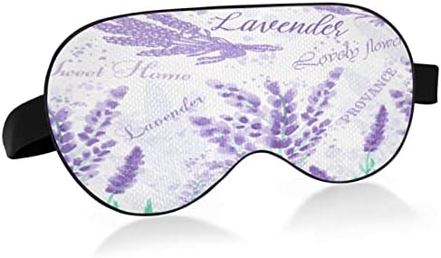 Виолетова лаванда цветна маска за спиење кај жени мажи меки и удобни маски за очи, блокирајќи го слепиот прилагодлив ноќен капак за очи за патување