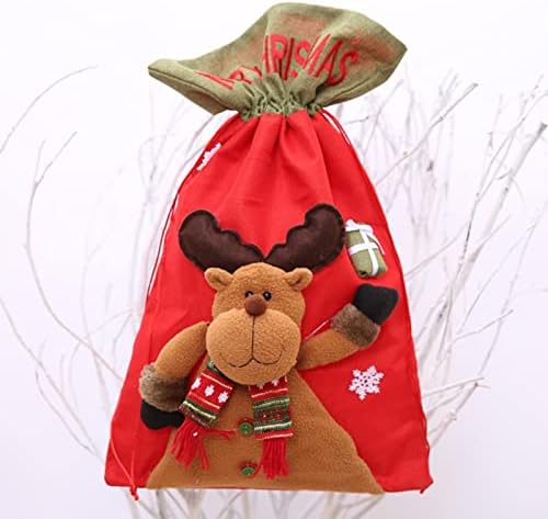 Dbylxmn Божиќни Торби За Подароци Со Врвки За Божиќни Бонбони Торби За Подароци Божиќни Подароци За Забави Уреден Организатор