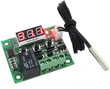 2pcs Дигитален термостат 12V DC контролер на температурата на температурата со сензорот W1209