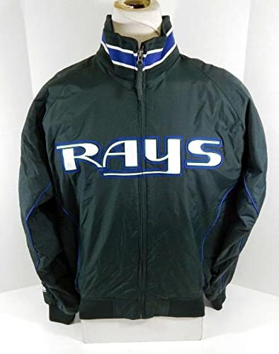 2001 Tampa Bay Devil Rays #1 игра користена зелена клупа јакна САД 911 Patch L 899 - Игра користена MLB јакни