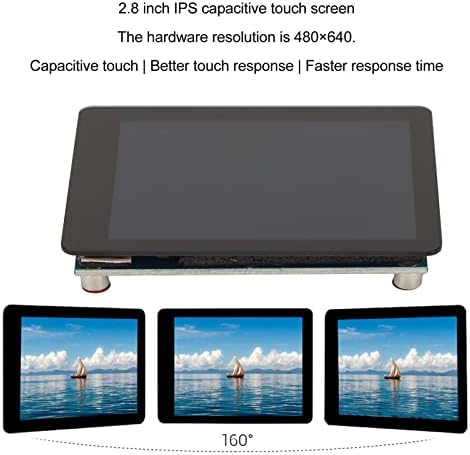 Капацитивен екран на допир на септента, контрола на допир од 5 точки 6H тврдост 60Hz Брз одговор 2.8in IPS Touch Display, DSI интерфејс