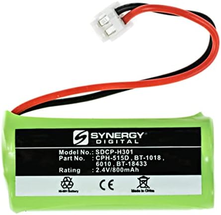 Синергија дигитална батерија без безжичен безжичен систем, компатибилна со Uniden Dect3380-3R-3 безжичен телефон, компатибилен со Uniden BT-1018, BT-1011, BT-1022, BT8001, BATT-6010, BT18 батерија ?