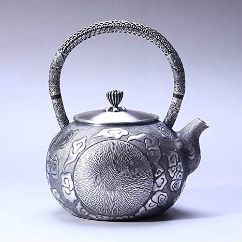 Сребрена чајничка сребрена чајничка рачно изработена кинеска кунг фу чај постави работи идеи за подароци за жени за возрасни котел дома