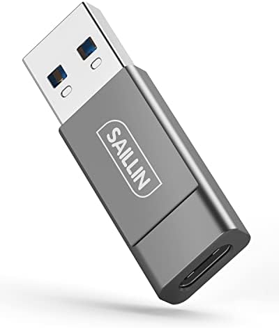 10Gbps USB Cенски до USB машки адаптер, легура со легура на цинк со цинк со двојно еднострано USB A до USB C адаптер со брз трансфер на податоци