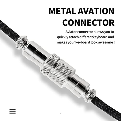 Кабел за прилагодено USB C Fourmor за гејмерски тастатура со двојно ракавички механички тастатура кабел со тенок тип одводен метален