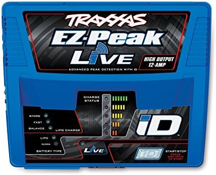 Traxxas 2971 EZ-Peak Live 12-Amp NIMH/LIPO Брз полнач со возило за технологија на лична карта