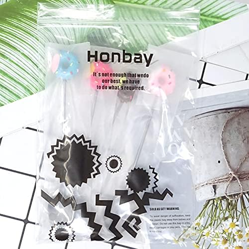 Honbay 4pcs Креативни Крофна Нерѓосувачки Челик Лажица Кафе Лажица Десерт Лажица Сладолед Лажица Шеќер Лажица Мешање Лажица За Дома, Училиште,