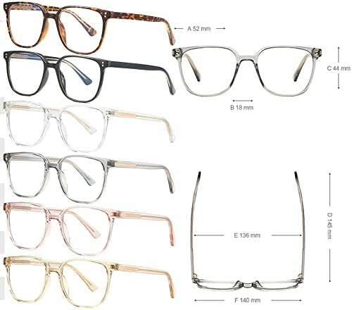 Resvio жени за читање очила квадратни очила за очила читатели црна