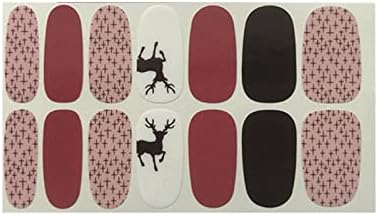 Декали за водата на ноктите комплети за дизајн на ноктите ги обвиткуваат полските Божиќни чаршави налепници 14 маникир за нокти