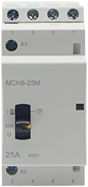 NESHO M C H8-25M 4P 25A 220V/230V 50/60HZ Домаќинство Ac Модуларен Контактор со Рачен Контролен Прекинувач 1Pcs