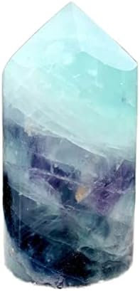 FOPURE 65мм природен виножито флуорит тркалезен кварц Обелиск кристално стапче за стапки, украсен украс природни камења и минерали