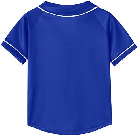Детска бејзбол во бејзбол Jerseyерси копче надолу со униформи маички хип хоп хипстер обичен мекбол активни кошули за момчиња