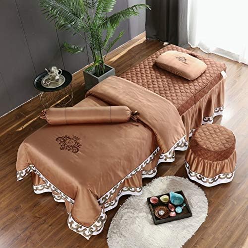 Сетови за маса за масажа со чиста боја, заширање на корејски мек спа убавина за кревет со ватенка за дишење салон за масажа