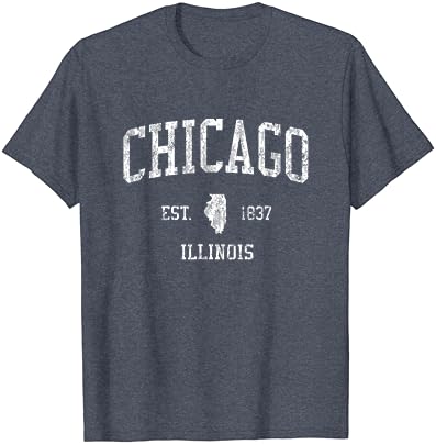 Чикаго маица гроздобер спортски дизајн Чикаго Илиноис ти