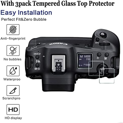 debous Eos R3 Заштитник На Екранот Компатибилен За Canon EOS R3 Камера Против Гребење Калено Стакло Тврд Заштитен Филм Покритие