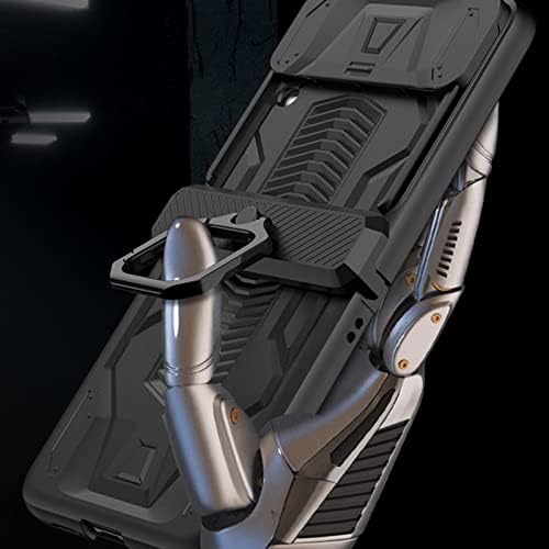 XD Дизајнира Воена Кутија Со Заштита Од Шарки 360° Rotate Магнетски Прстен Kickstand Лизгачки Капак На Камерата Отпорен На Удари Хибриден Куќиште