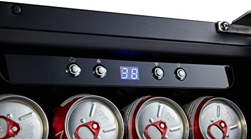 Фрижидер за ладилни пијалоци Phiestina 15 инчи - 96 може вграден или бесплатен фрижидер за пијалок со стаклена врата за сода пиво или