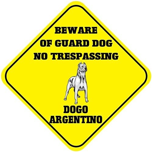 Дого Аргентино Пазете се од стража куче без прекршок на новитети на налепница на налепница 8 “