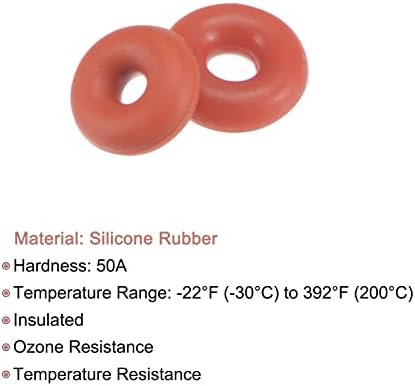 Меканиксити силиконска гума О-прстени 4мм 4,5мм ОД 1мм 1,5мм ID 1,5мм дебела VMQ заптивка, црвен 60in1 сет