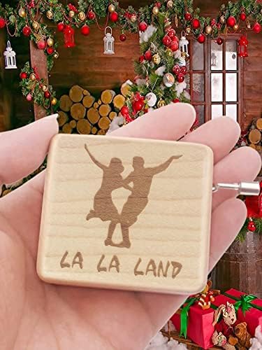 Rosiking дрвена музичка кутија со рачно рачно чудак Класичен резрачен музички кутии Божиќ роденден Денот на вineубените играчки игра ла ла земја