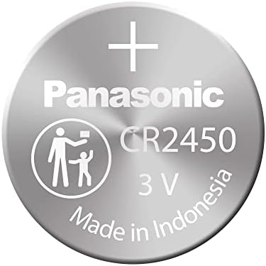 PANASONIC CR2450 Батерија, Литиум, 3 Волти, 620 ма, Монета Ќелија