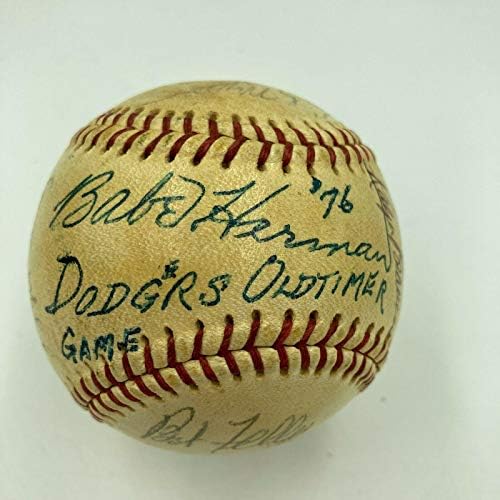 1976 Лос Анџелес Доџерс Олдтајмерс Деј Потпиша Бејзбол Бејб Херман ЈСА Коа-Автографирани Бејзбол Топки