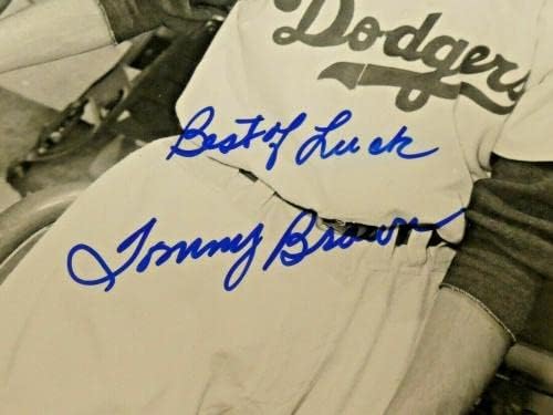 Томи Браун потпиша гроздобер бејзбол 8x10 фотографија со JSA COA - Автограмирани фотографии од MLB