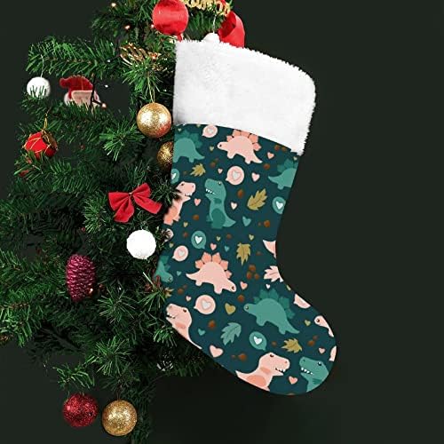 Loversубовници диносауруси Божиќно порибување божиќни чорапи торбичка куќа семејство Божиќ декор