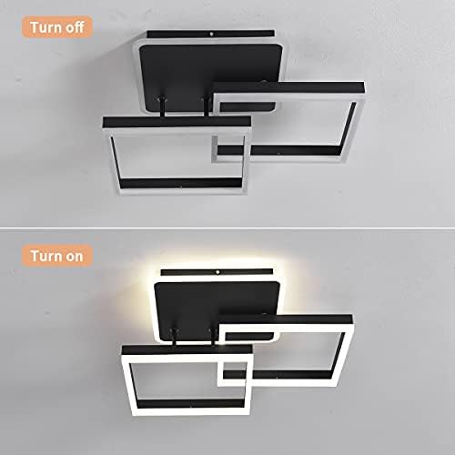 Gedi LED тавански светло модерна квадратна таванска ламба 70W 25 затемнет далечински управувач од далечински управувач за плакнење на таванот