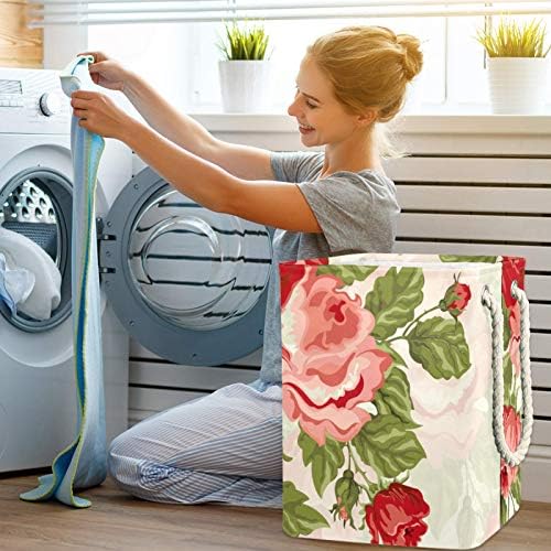 Деја водоотпорни корпи за перење алишта високи цврсти преклопни елегантни цветни цвеќиња за цвеќе за возрасни деца тинејџери девојчиња