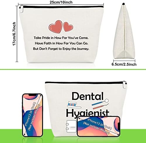 Подароци за стоматолошка хигиена за жени инспиративни шминка торба стоматолошка хигиеничар благодарност подарок за стоматолошка хигиена дипломирање