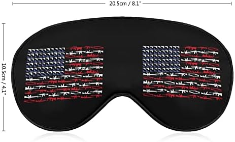 Пиштоли на американско знаме за спиење маска мека маска за очи за очи со прилагодлива лента за мажи жени
