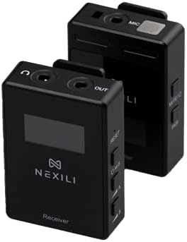 Nexili VOCO безжичен систем за микрофон LAV 2.4GHz, LED екран, компактен, компатибилен со DSLR фотоапарати, камери, iPhone, паметни