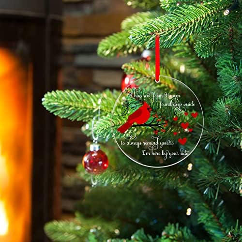 WAAHOME RED CARDINAL CHRISTOR ORNAMENTS 3 '' Меморијални Божиќни украси за губење на саканата личност, чисти Божиќ во рајските украси за украси
